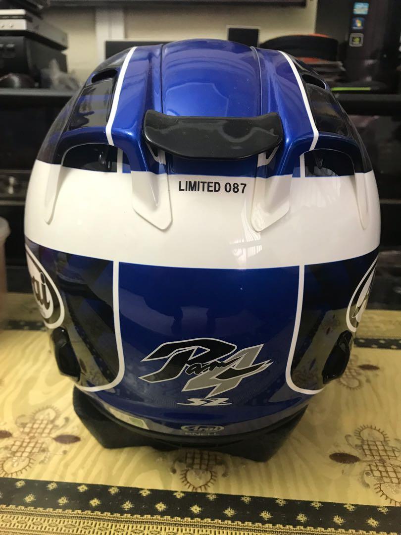 Arai Ram 4 ( Taira Blue) with serial number, Motorcycles, Motorcycle  Apparel on Carousell