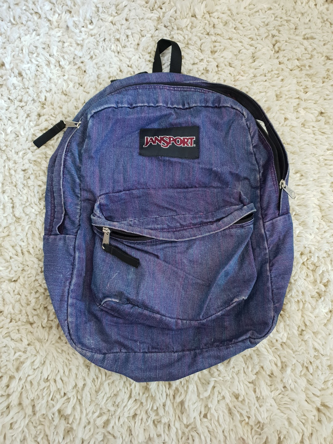 Authentic Jansport denim backpack