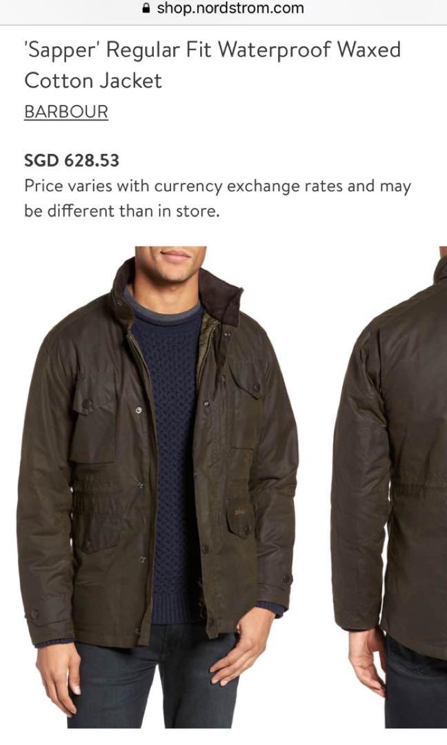 barbour beaufort fit