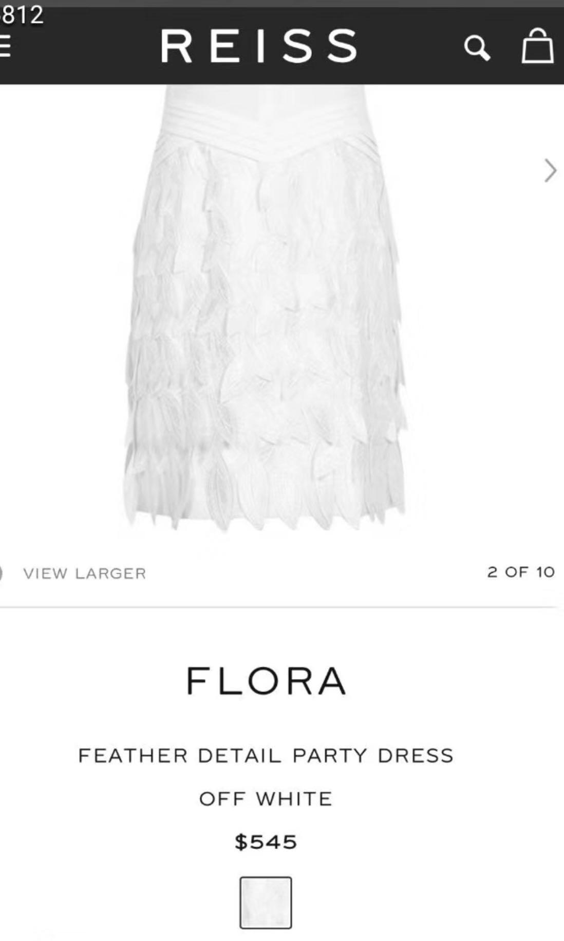 reiss flora feather dress