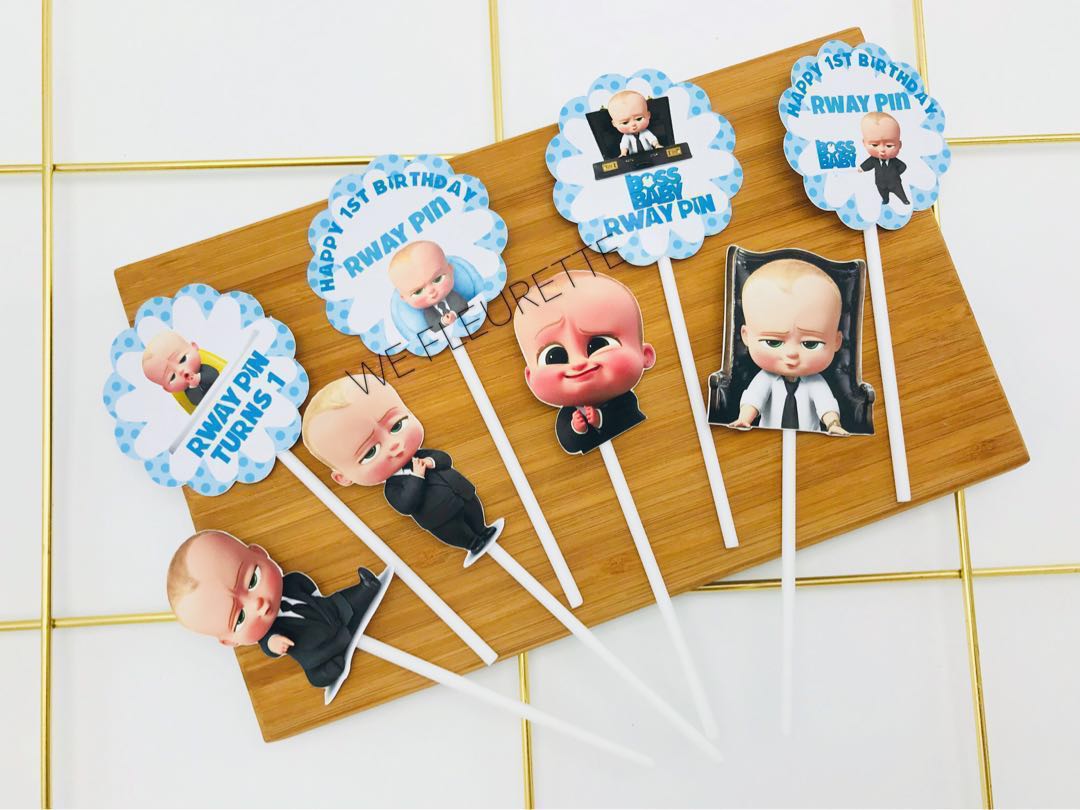 Boss Baby Theme Cupcake Topper Design Craft Others On Carousell