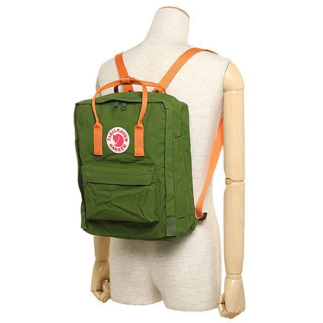 BN New Bought in Japan Fjallraven KANKEN CLASSIC BACKPACK LEAF GREEN BURNT ORANGE Original brand new never used Bought from JAPAN Normal