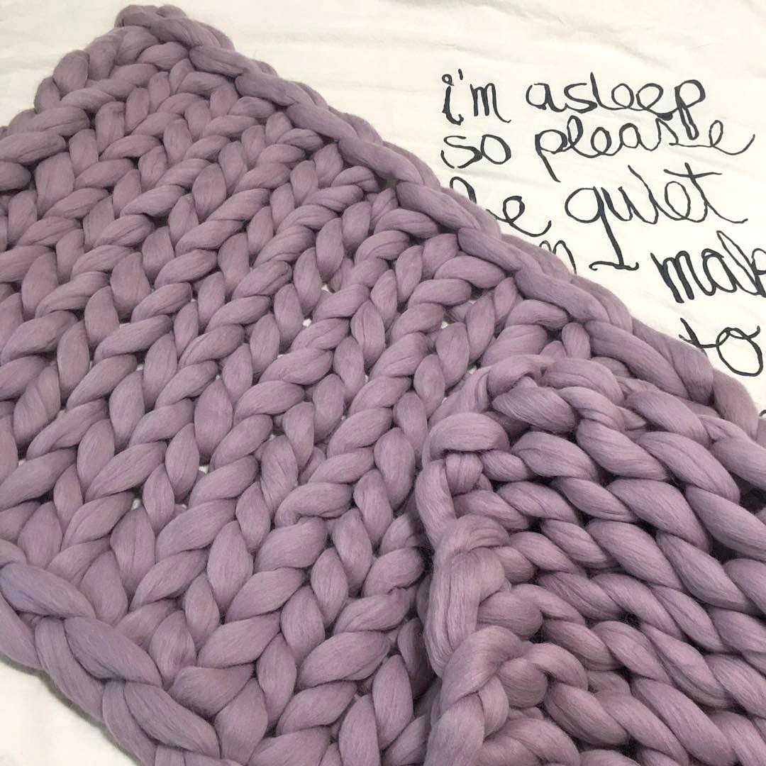 Brand New Merino Wool Chunky Knit Sofa Throw Furniture Home Decor Photo