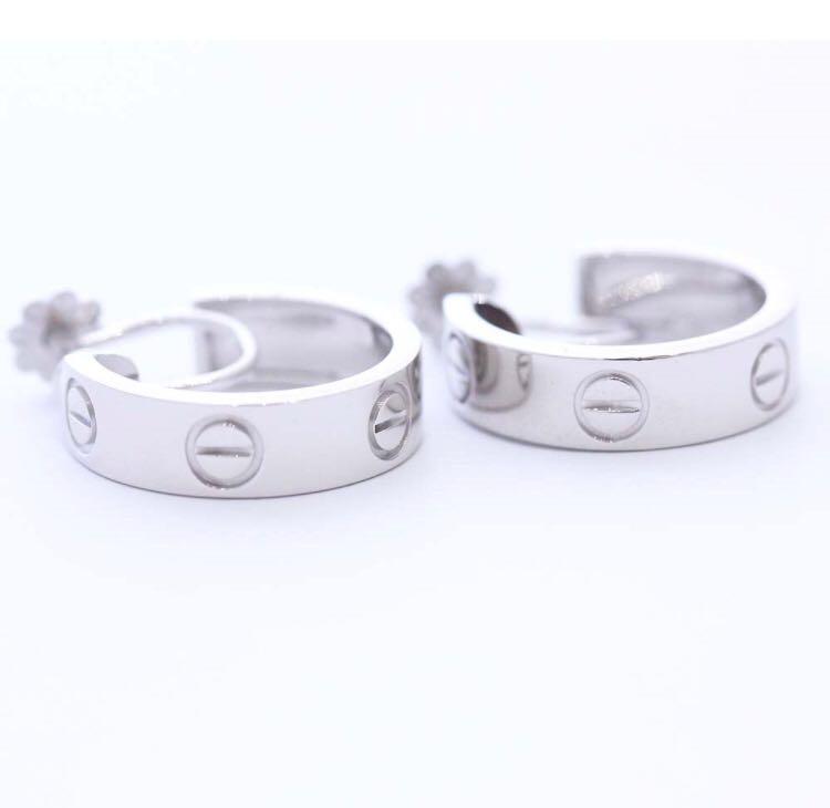 Cartier love clearance earrings white gold
