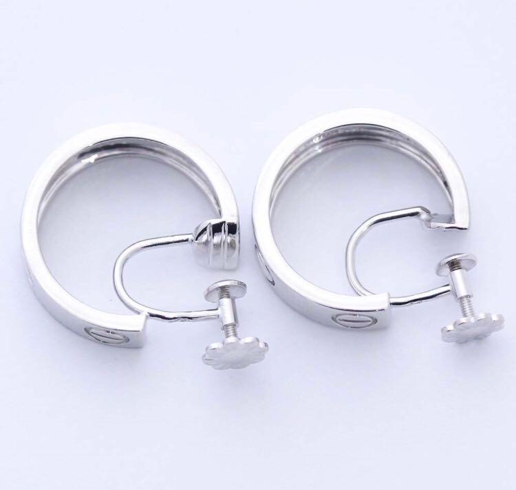 Cartier silver new arrivals hoop earrings