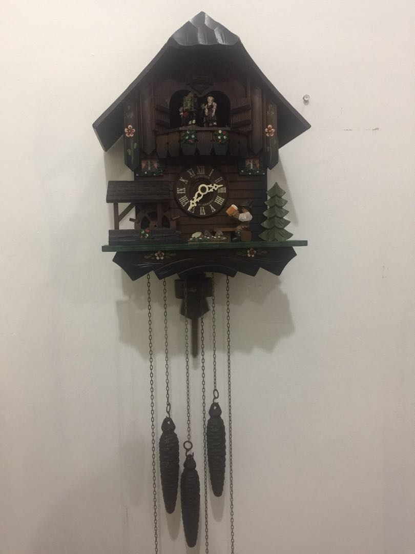 Cuckoo Clock musical vintage Germany Schneider with brand new gold ...