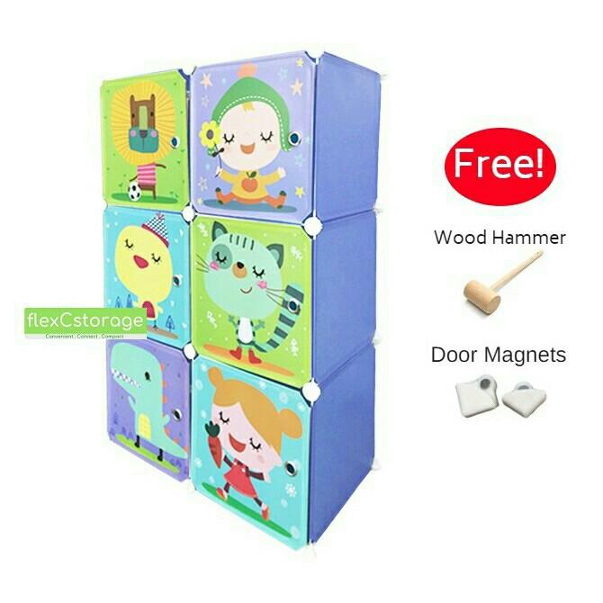 DIY stackable cube storage wardrobe (6 cubes), Furniture & Home