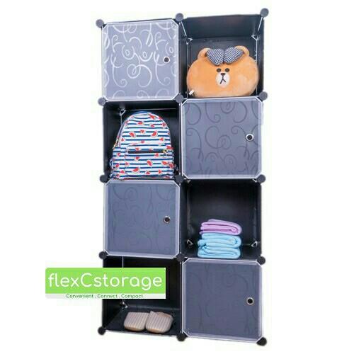 DIY stackable cube storage wardrobe (8 cubes), Furniture & Home
