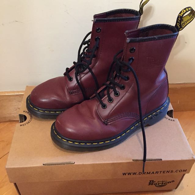 womens burgundy dr martens