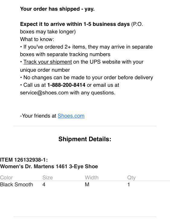 dr martens delivery tracking