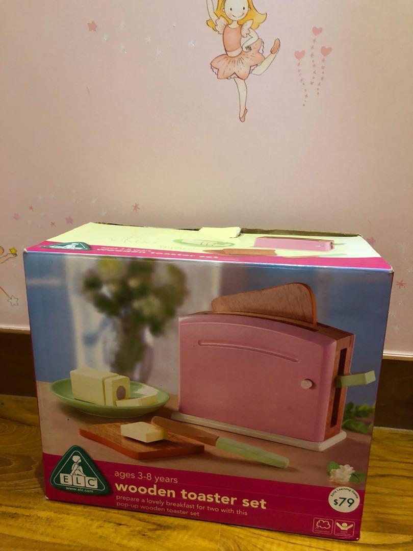 elc wooden toaster set