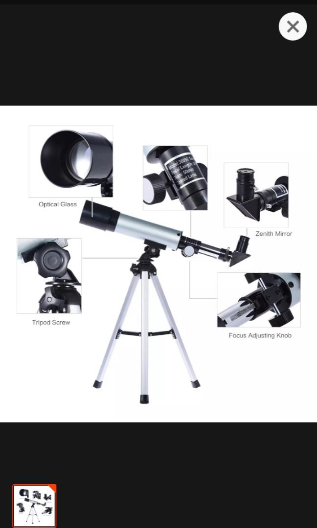 F36050 Telescope Optical glass & metal tube, Toys & Games, Others on  Carousell