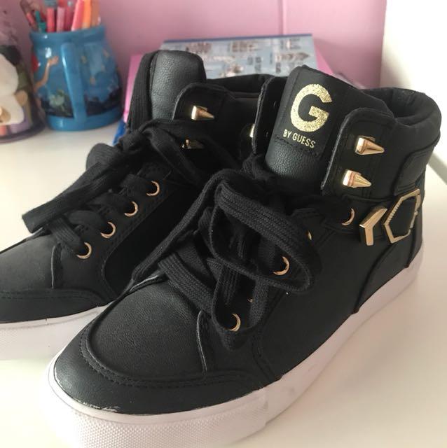 g by guess black sneakers