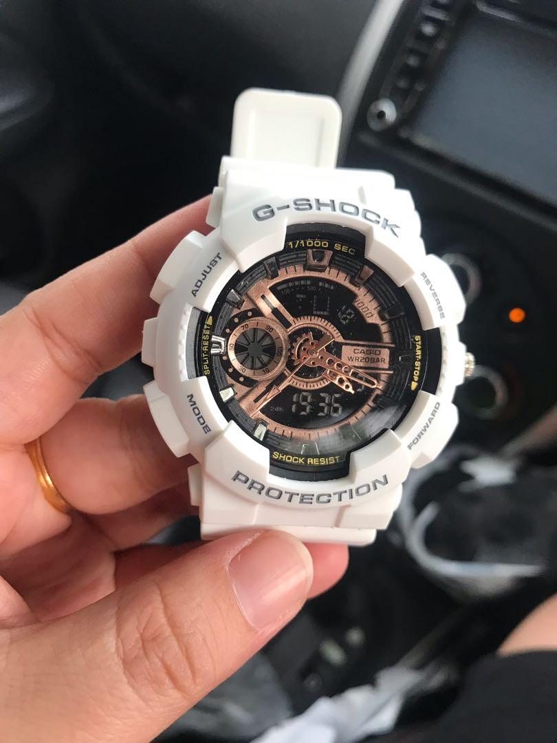G SHOCK GA110 white rosegold