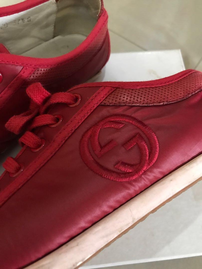 All red clearance gucci shoes