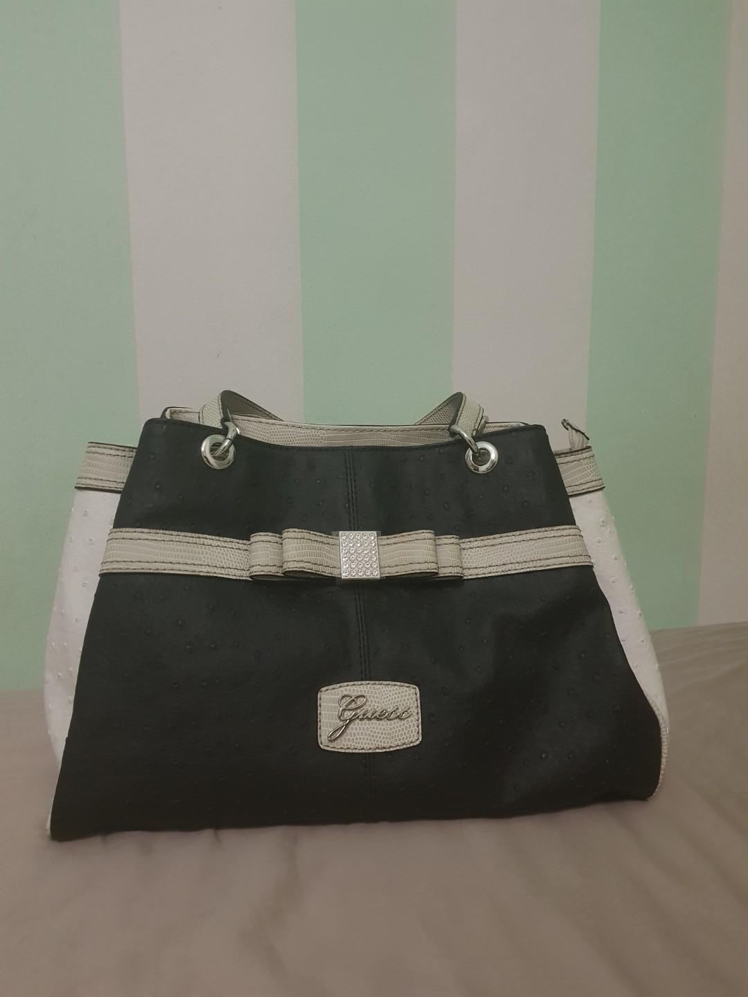 BN Guess Ostrich Leather Handbag Women s Fashion Bags Wallets Cross body Bags on Carousell