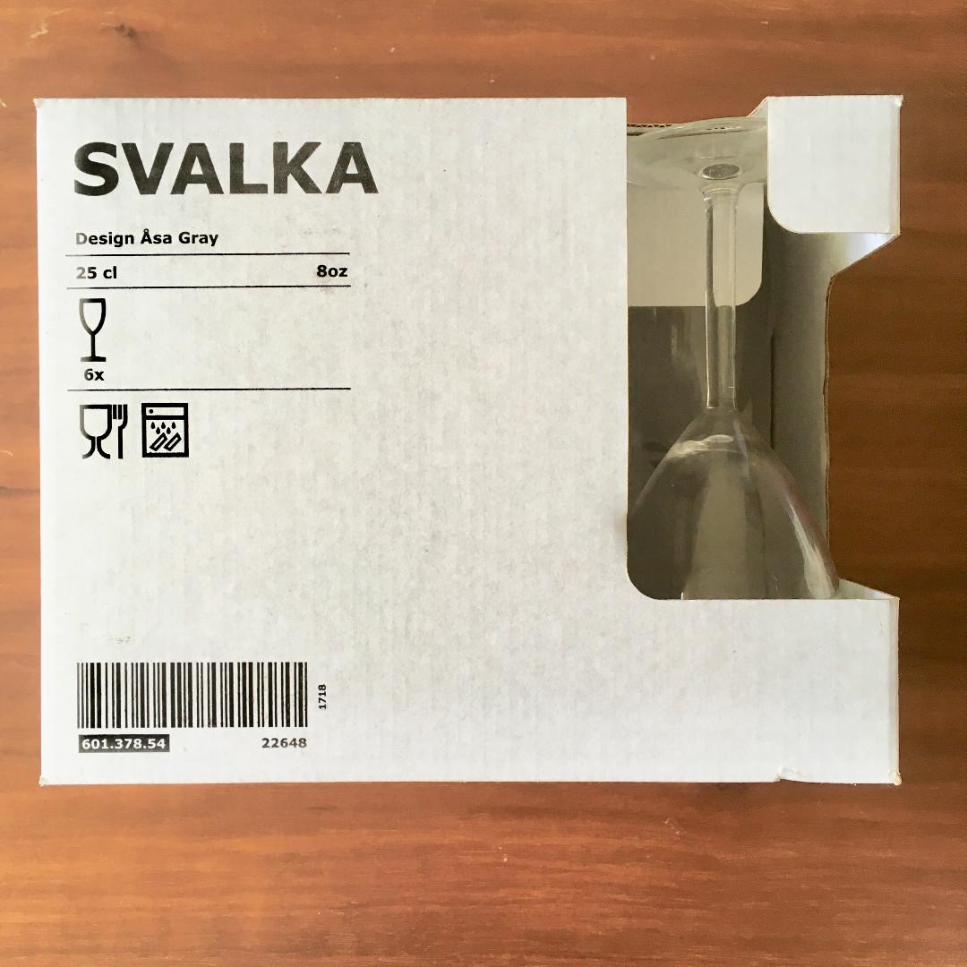Ikea Svalka White Wine Glass 6 Piece Case Home Appliances