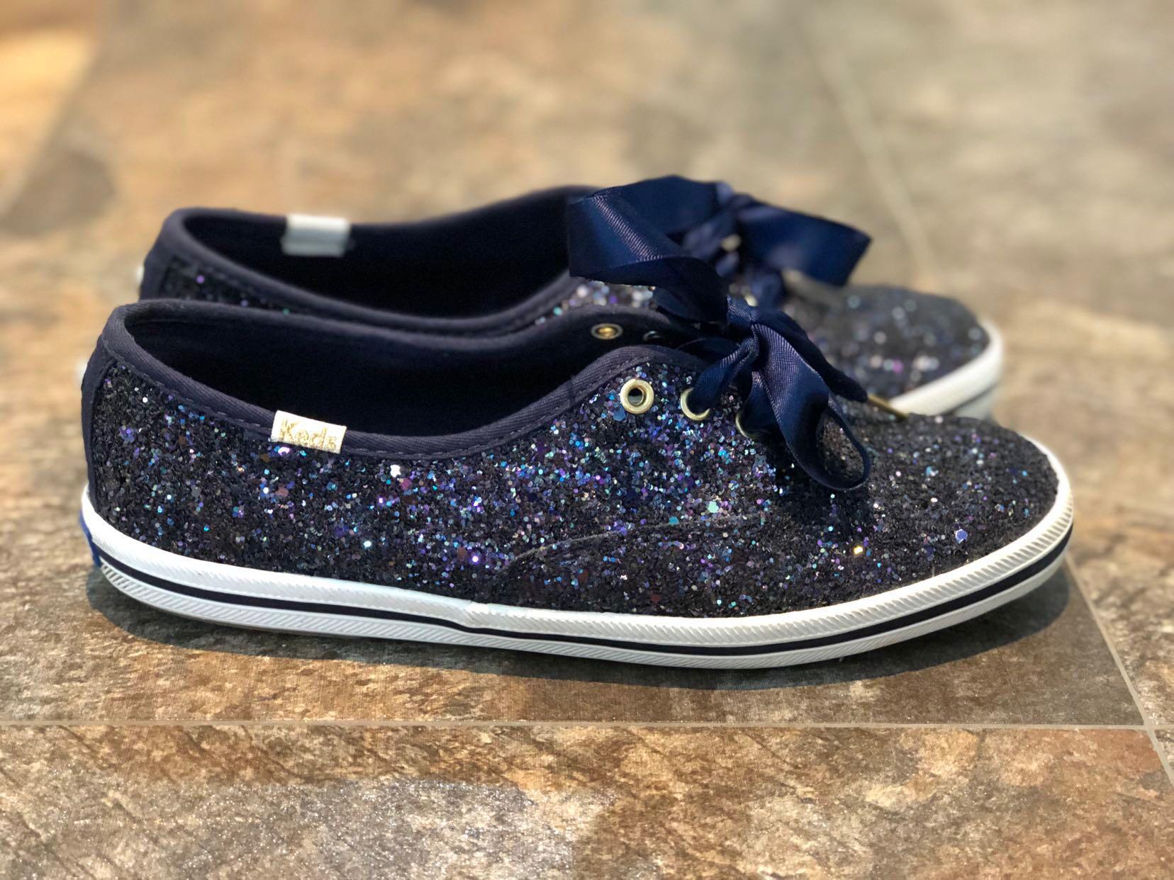 Navy glitter keds online