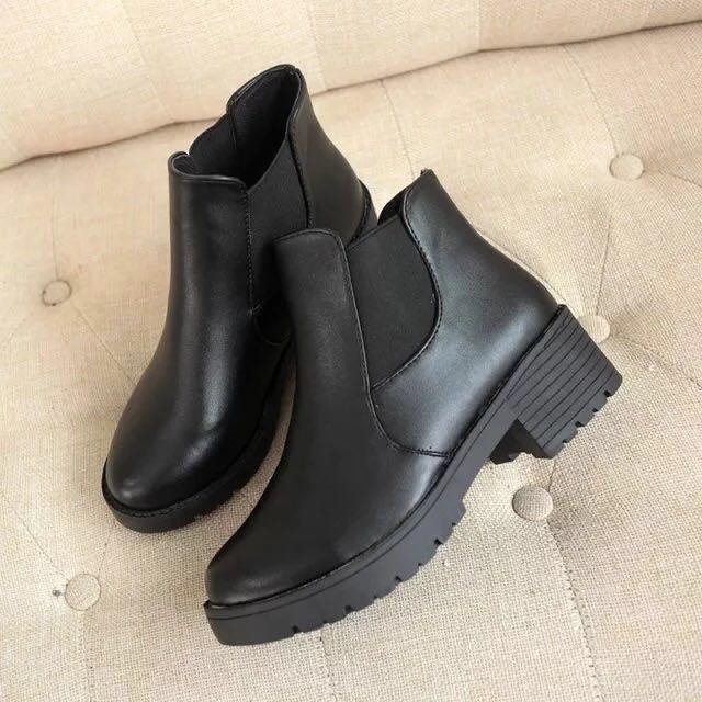 korean black boots