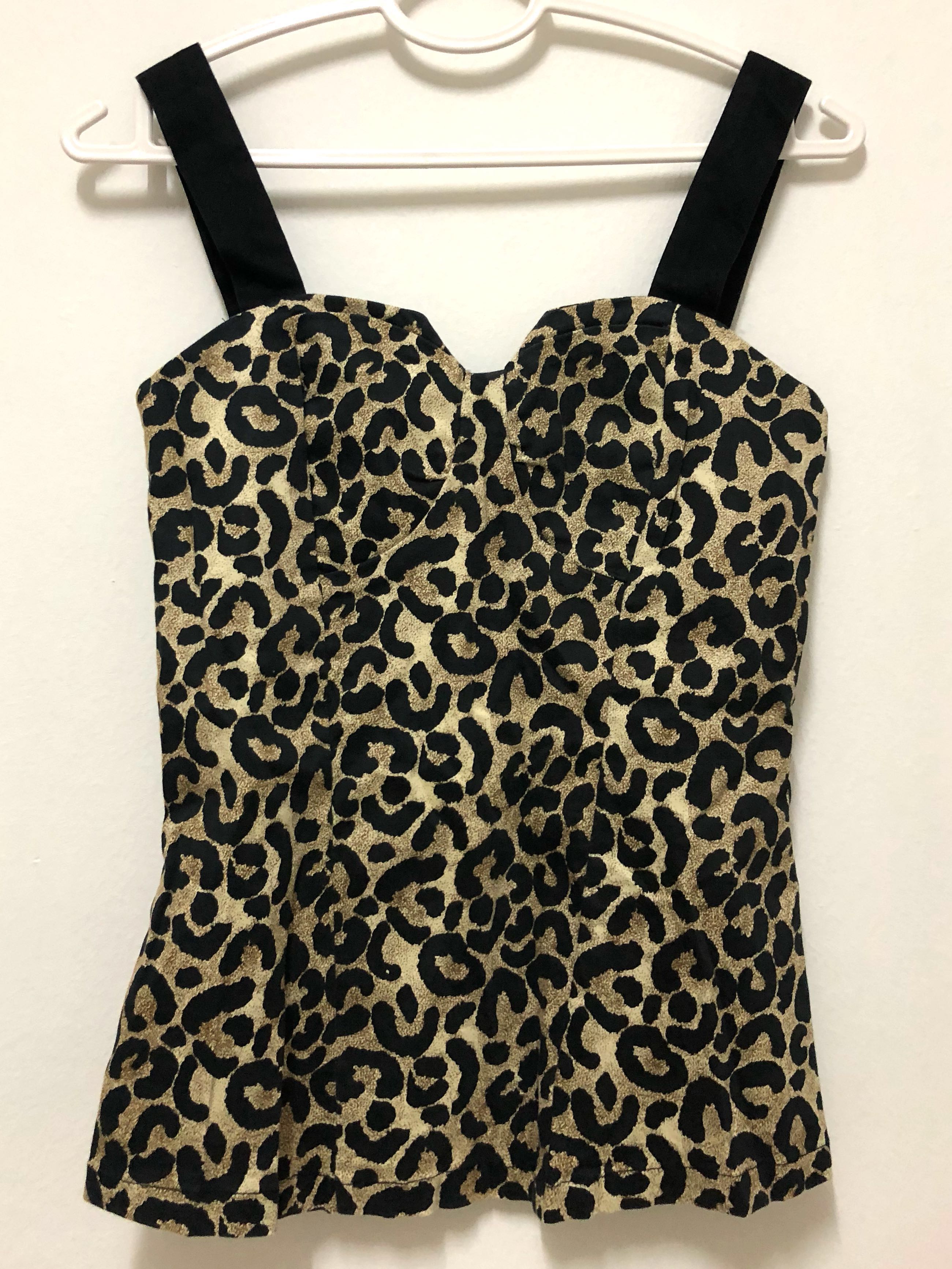 leopard bustier top