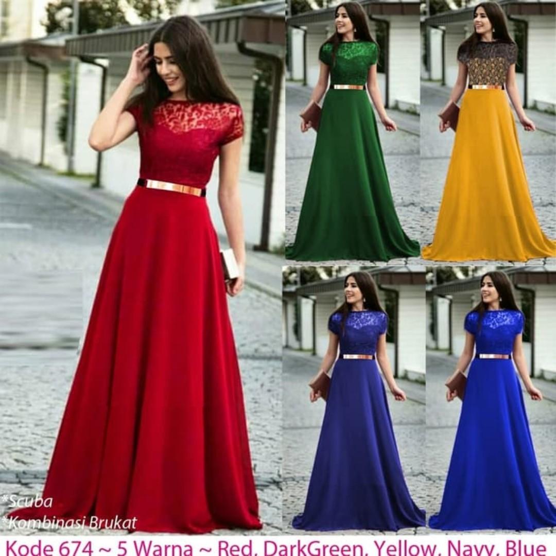 baju long dress