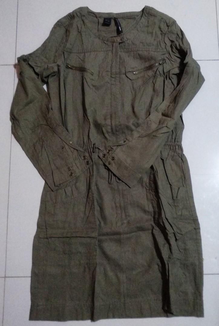 Mango Casual Olive Green Dress Women S Fashion Clothes Dresses Skirts On Carousell
