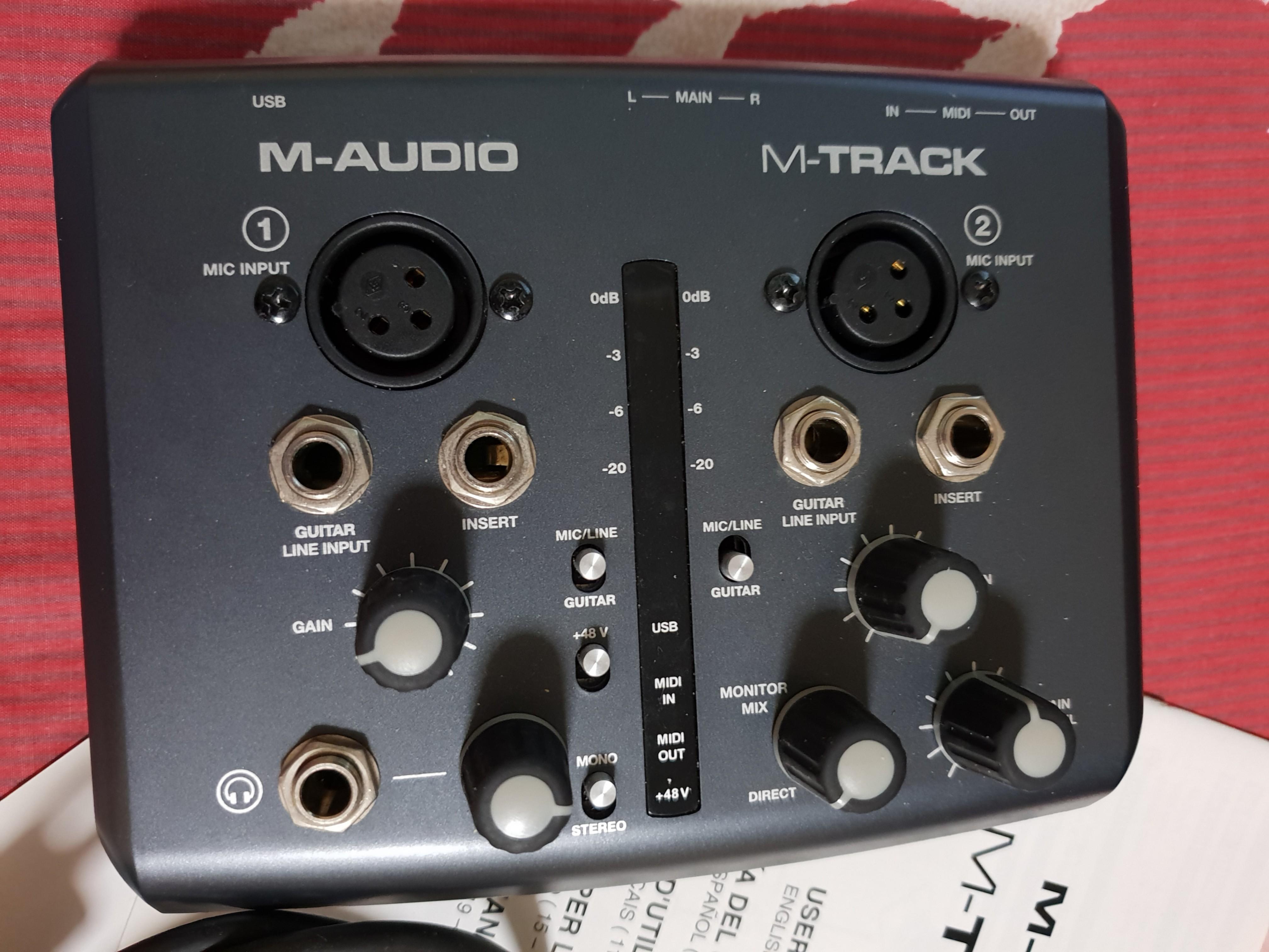 MAudio Mtrack Two Channel Portable USB Audio and MIDI Interface