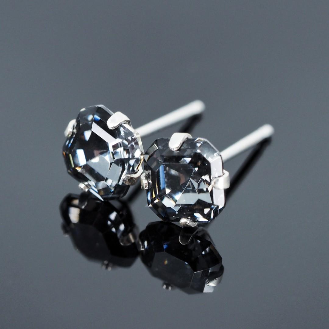 Mens earrings studs black diamond deals