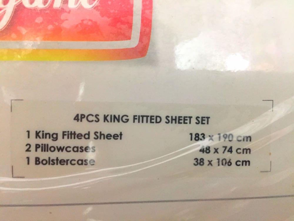 Novelle Brand New King Fitted Bedsheet Set, Furniture & Home Living