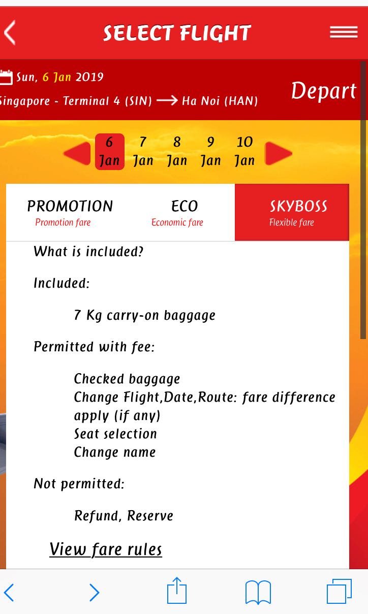 vietjet air baggage