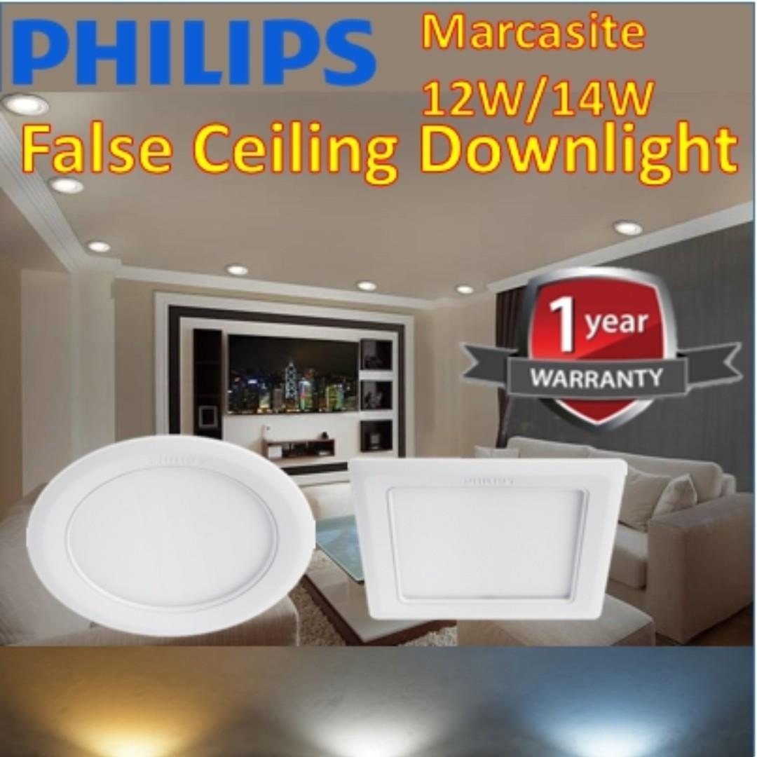 Philips Marcasite 12w Led False Ceiling Downlight Furniture