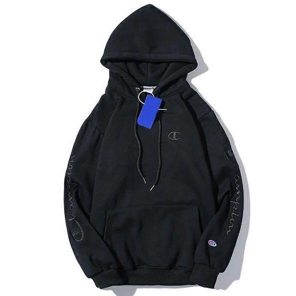 pink and blue champion hoodie