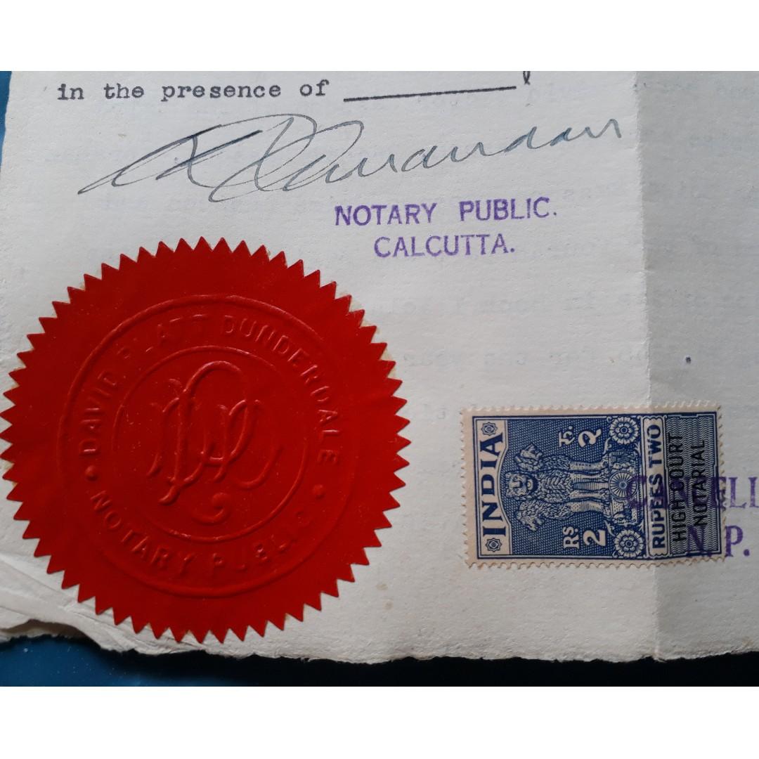 Power Of Attorney 1954 India George Stamp Combo Full Set Of