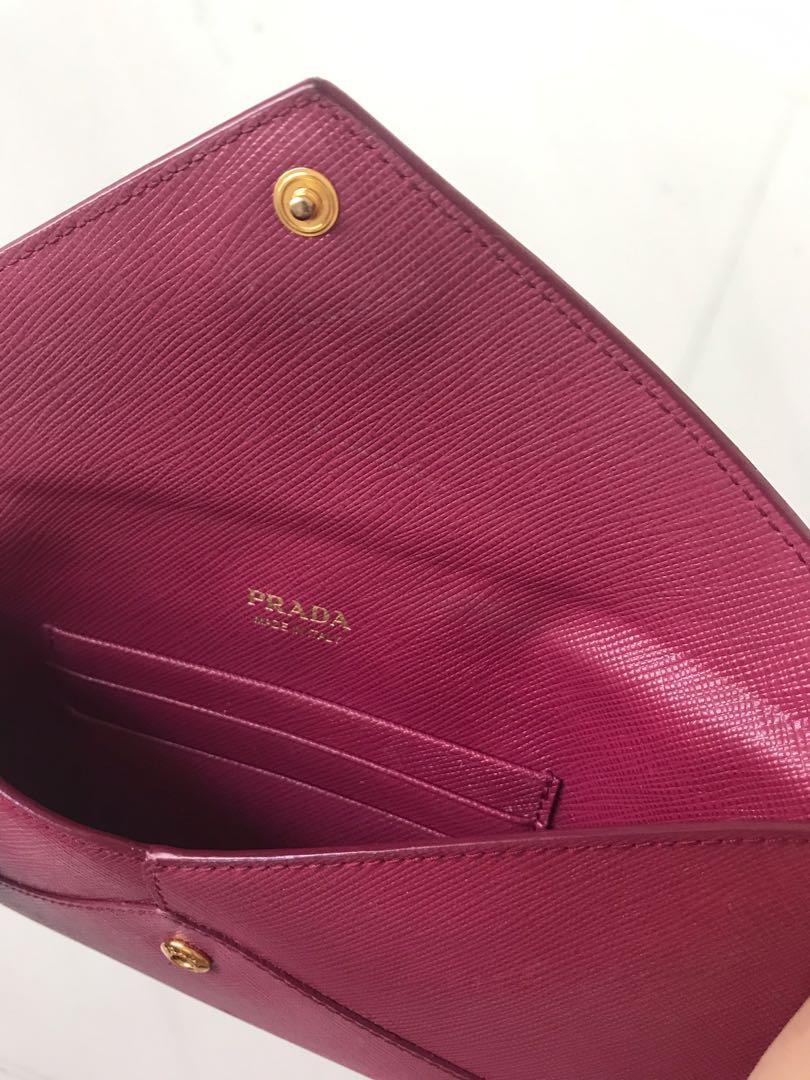 prada envelope wallet inside