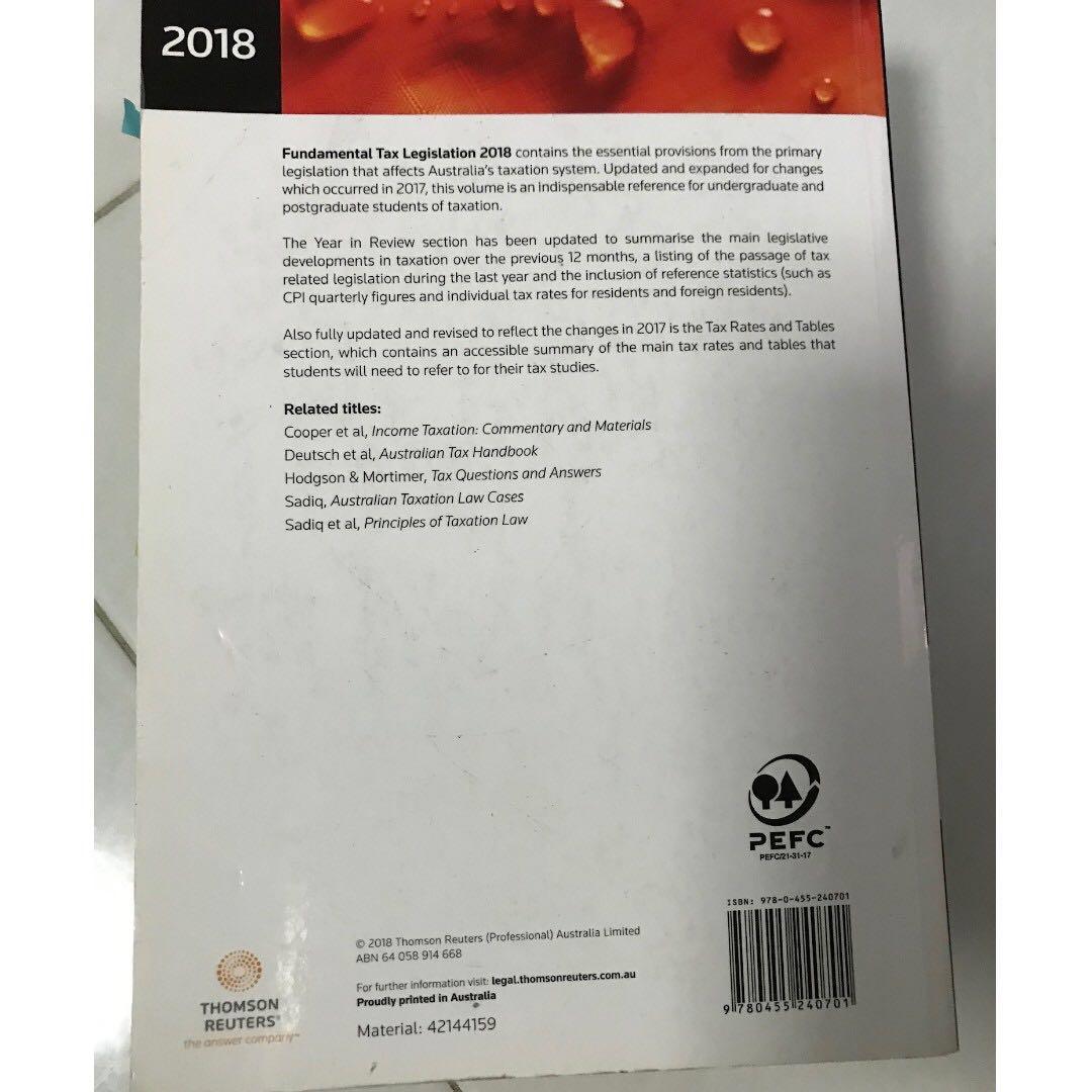 Principle Of Taxation Law And Fundamental Tax Legislation - 