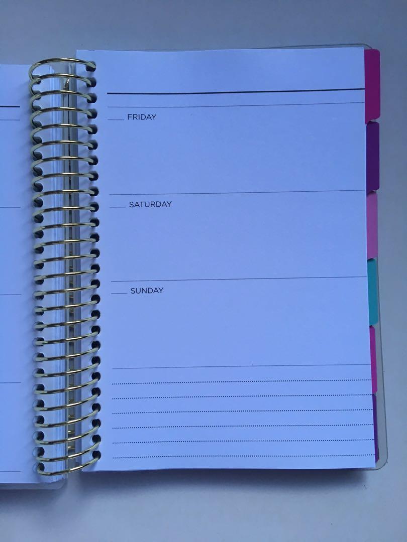 recollections mini 12 month spiral planner with horizontal weekly