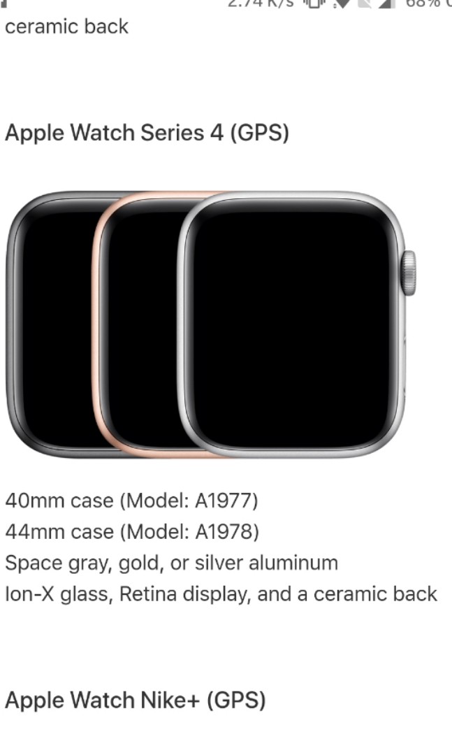 Sealed 44mm Space Gray Apple Watch Series 4 Model A1978 GPS
