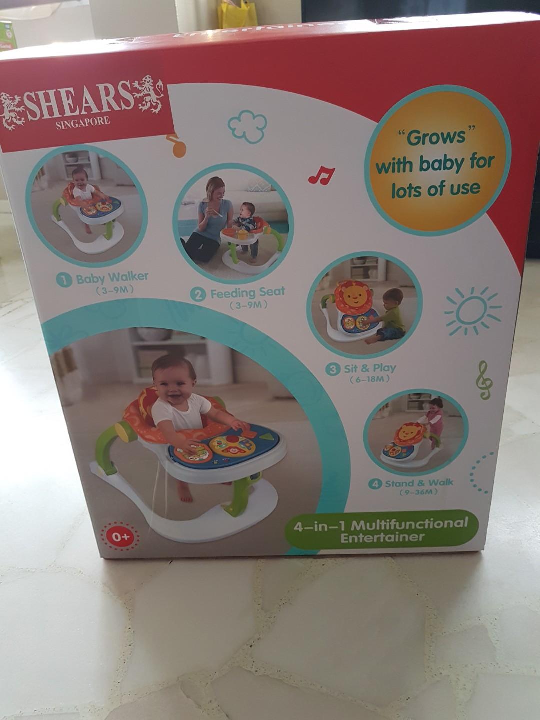 4 in 1 multifunctional entertainer lion baby walker