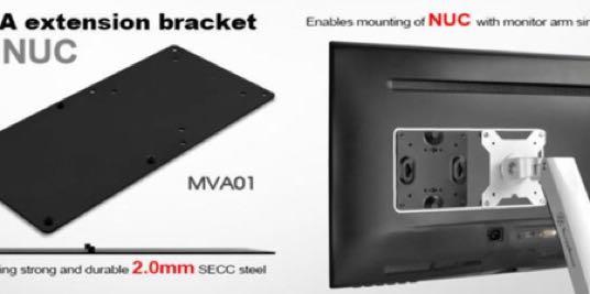 SilverStone MVA01 NUC//Monitor Arm Extension Bracket w// VESA Mount Specification