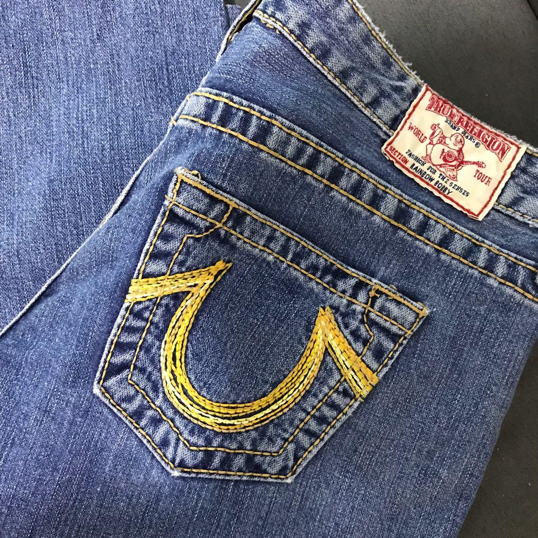 True religion rainbow bobby jeans top