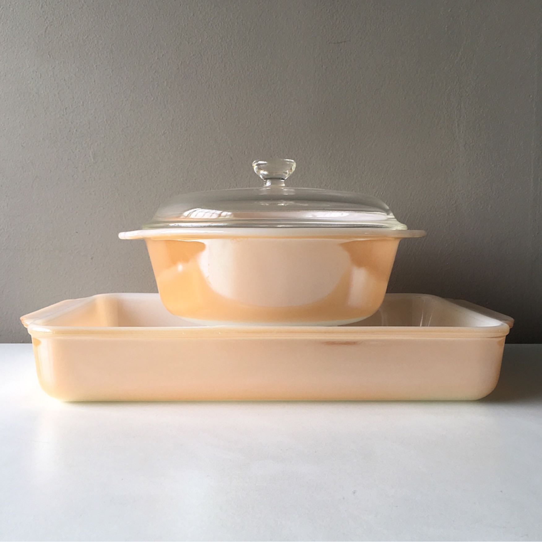 Vintage CopperTint Fire King Anchor Hocking Bake and Serve Dishes