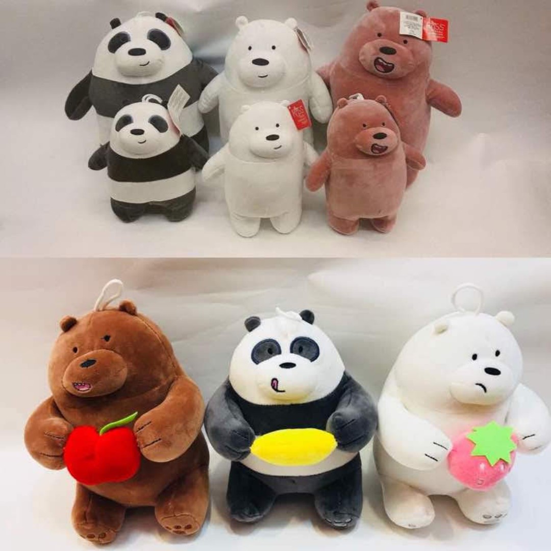 We Bare Bears Ice Bear Grizzly Bear Panda Bear Plush toys 30-40cm