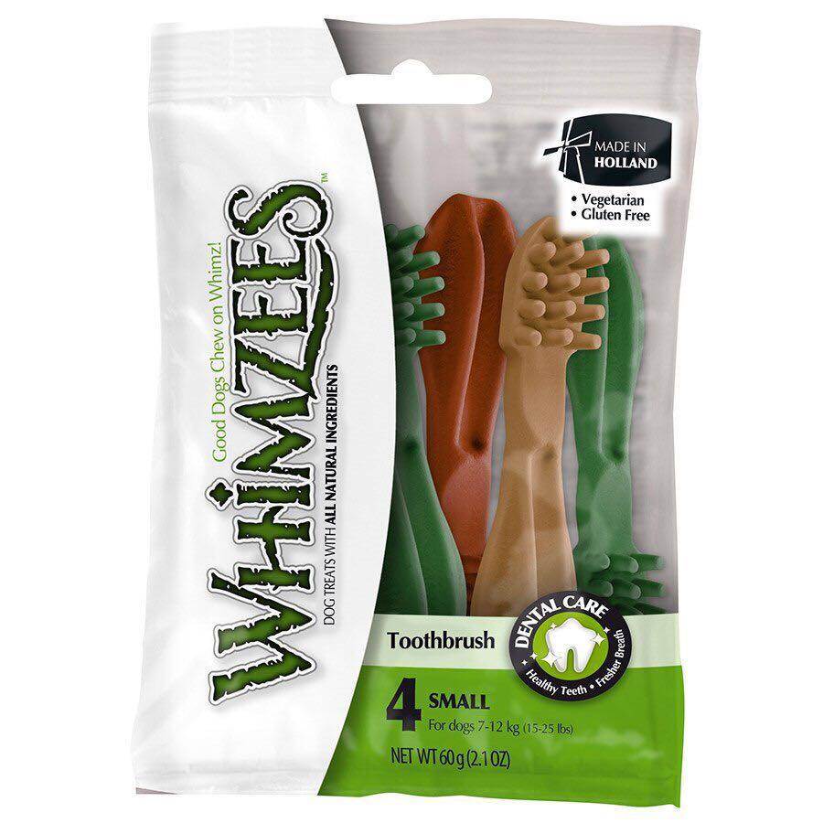 Whimzees Natural Daily Dental Treats Toothbrush Small Petit For Dogs 7 12 Kg 15 25 Lbs Pet Supplies For Dogs Dog Food On Carousell