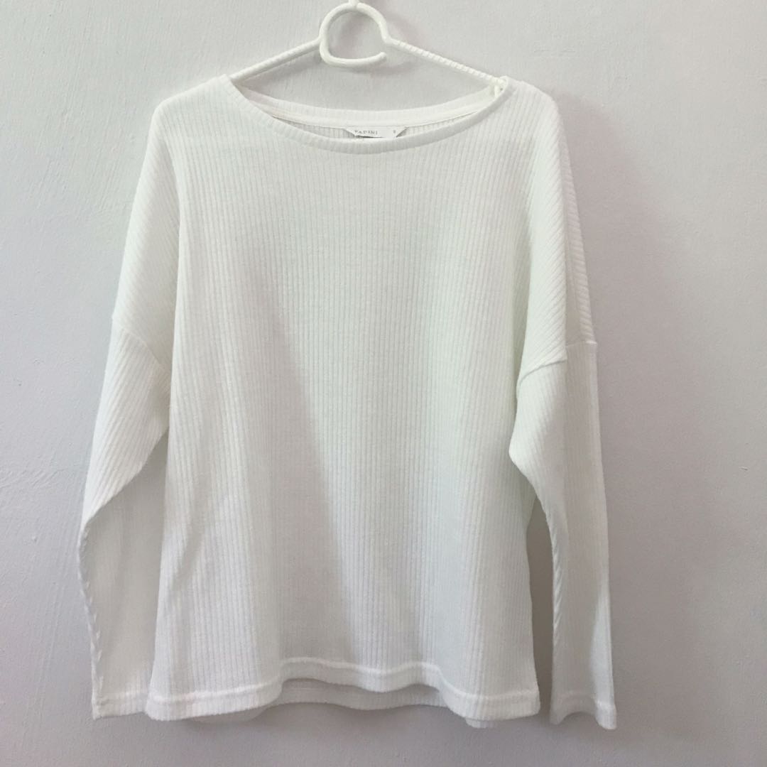 White pullover sweater