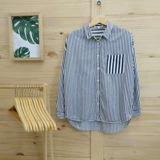 Korean Market Striped Shirt