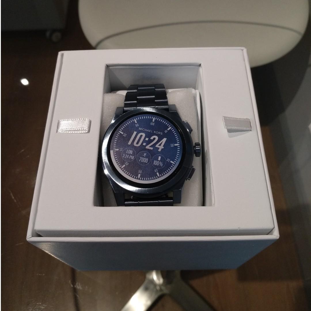 100 MICHAEL KORS MICHAEL KORS ACCESS Grayson Navy Tone Smartwatch Carousell