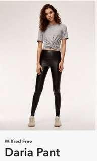 Aritzia Daria leather leggings Size xs