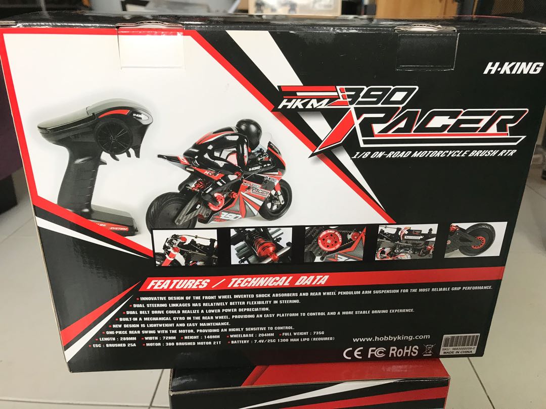 RC 1/8 scale motorcycle HKM390 RTR, Hobbies & Toys, Toys & Games on