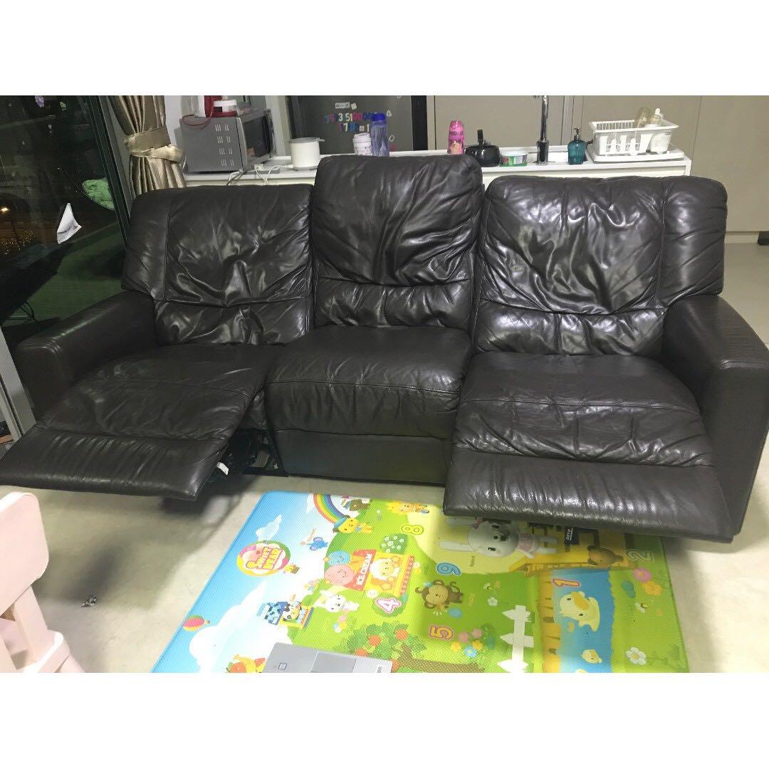 3 Seat Recliner Sofa with Extendable Foot Rest for 150, Furniture