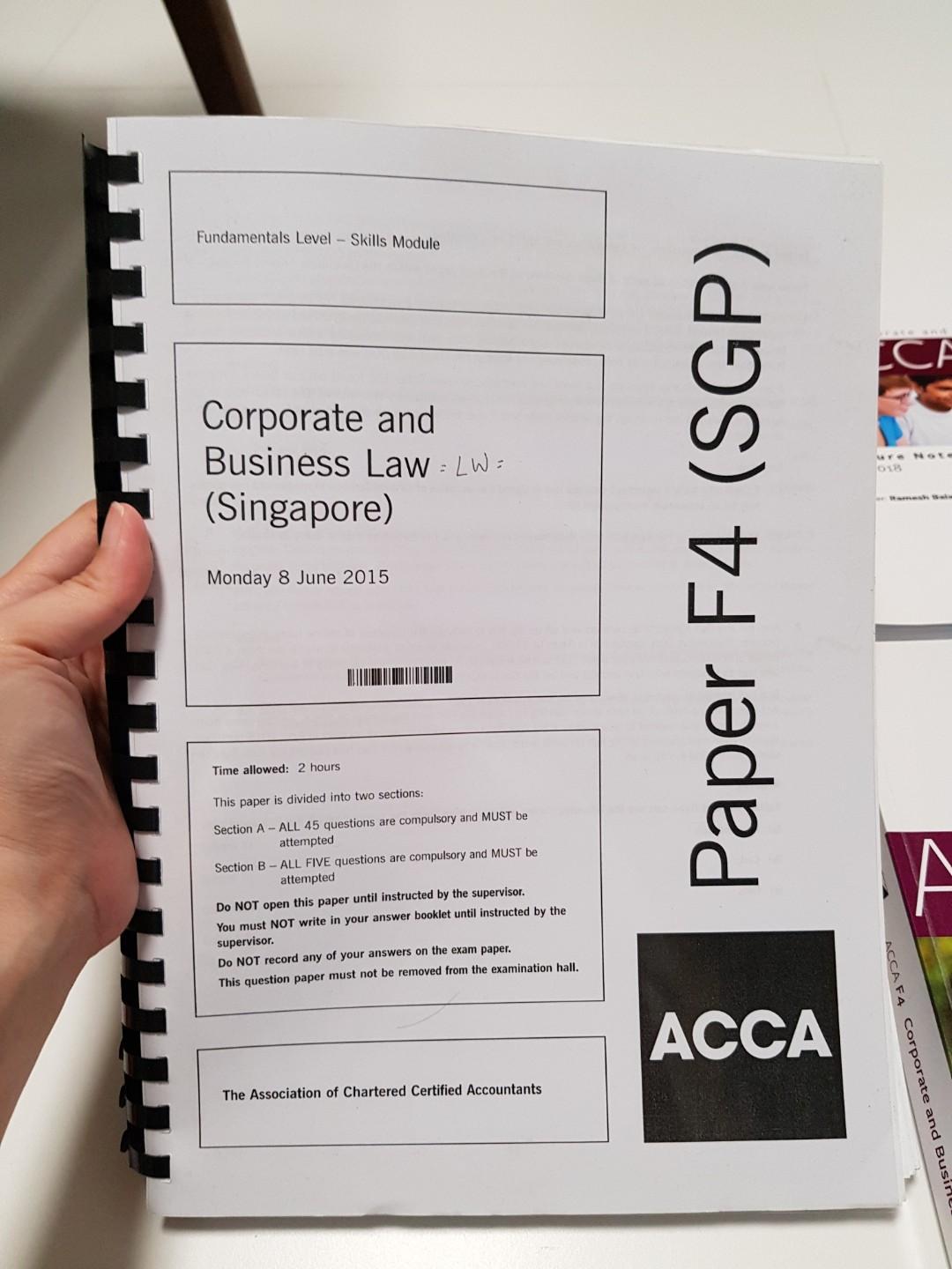 Year acca paper past March 2021